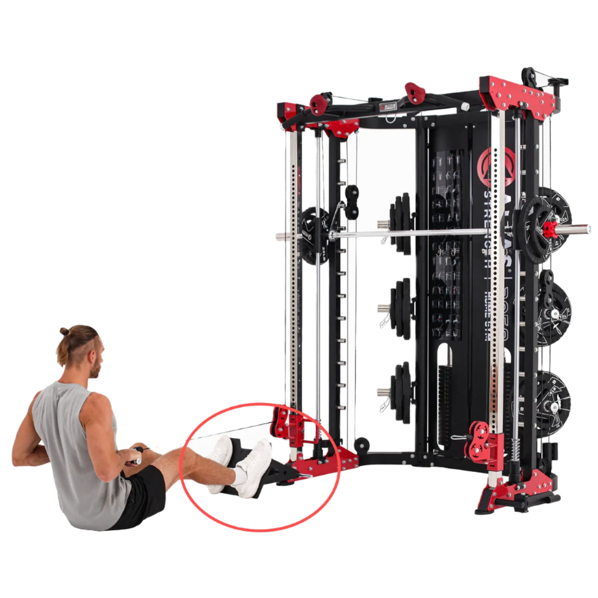 Altas Strength Leg Press AL-7015 Low Row Foot Plate Attachment