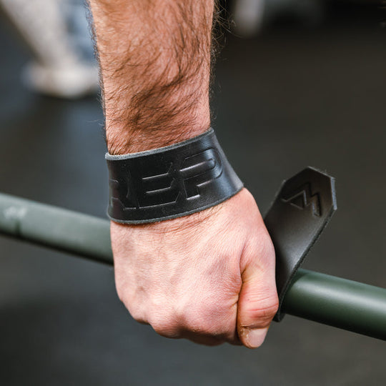 REP Fitness Cable Attachments Leather Lifting Straps