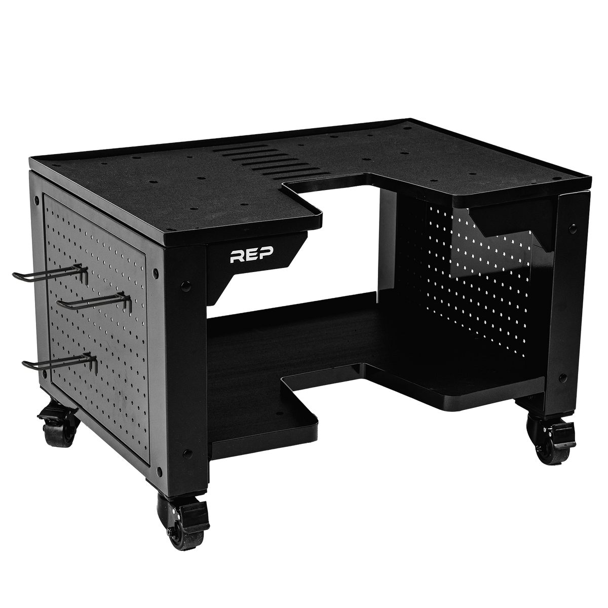 REP Fitness Storage Metallic Black / With Six Hooks Dumbbell Storage Cart