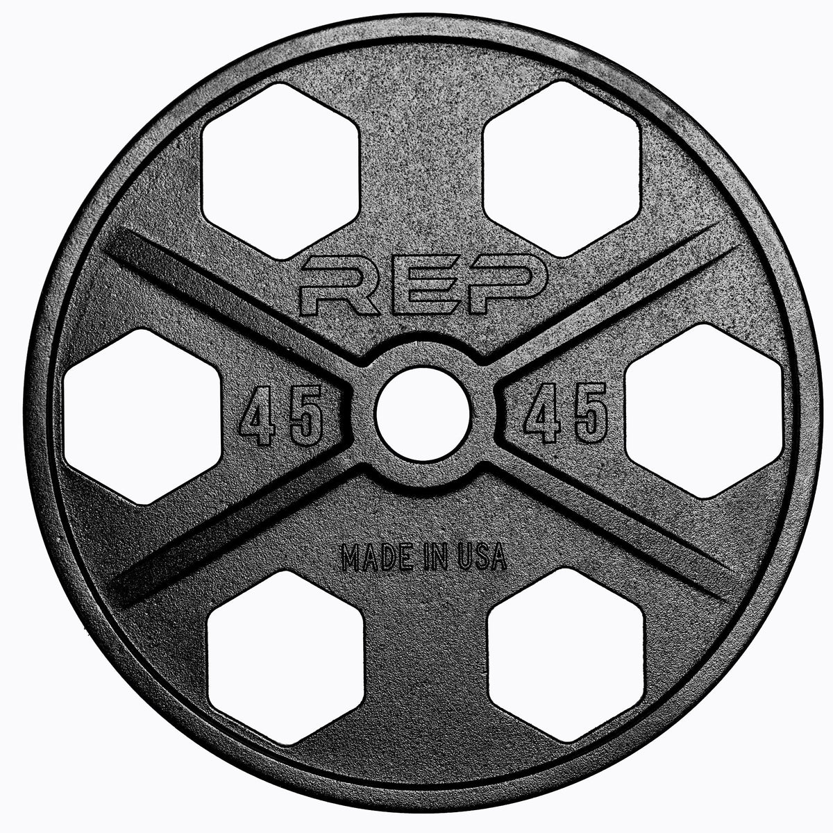 REP Fitness Weight Plates 45 LB Equalizer Iron Plates (Pair)