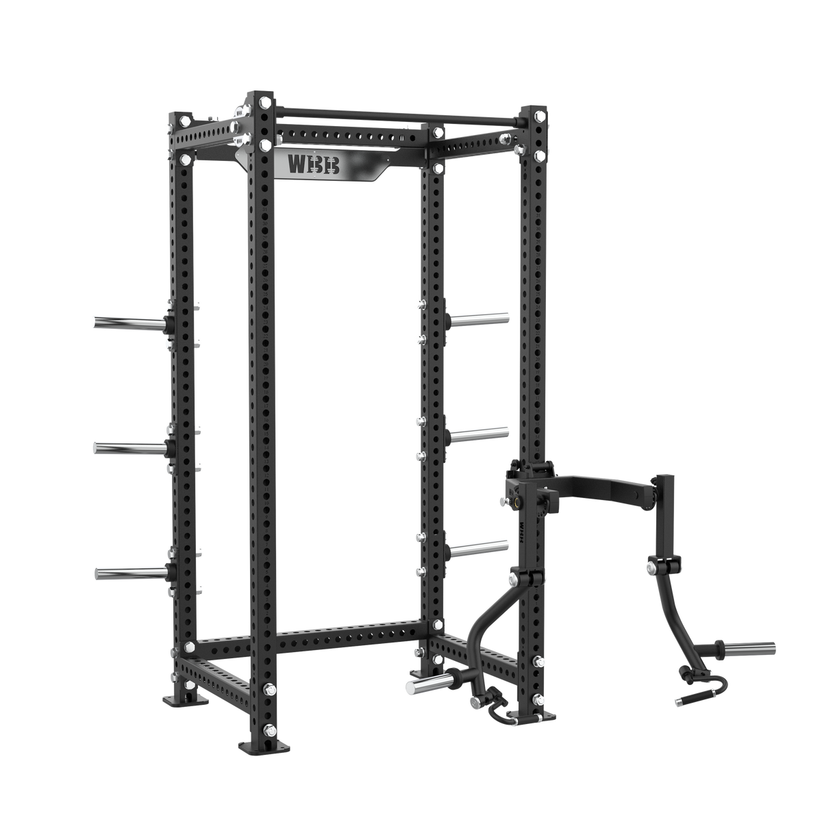 WideBodyBench Rack Attachments 3" x 3" (1" Holes) / Trolley / Roller System The Rack Attach
