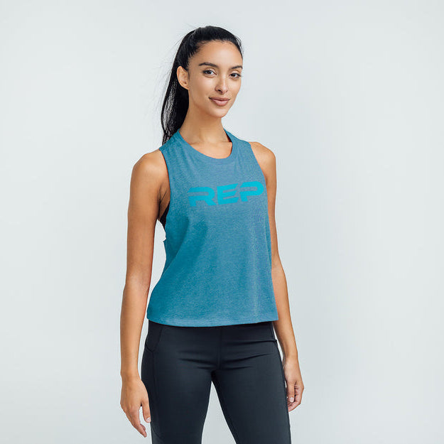 REP Fitness Apparel Women's Daily Driver Cropped Dual-Blend Tank