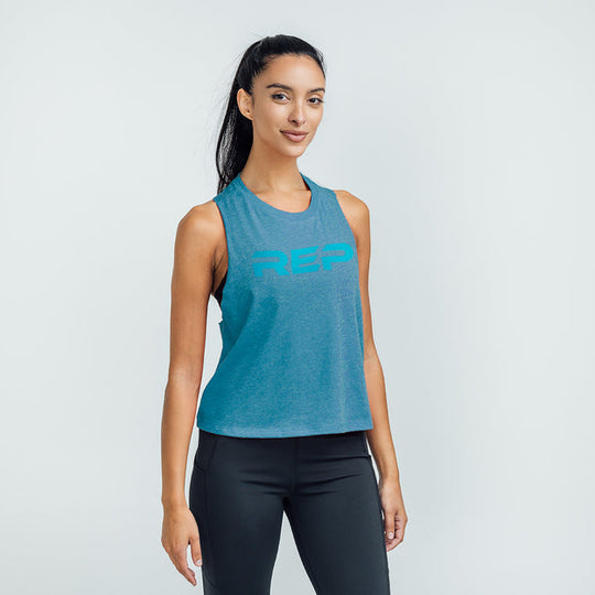 REP Fitness Apparel Women's Daily Driver Cropped Dual-Blend Tank