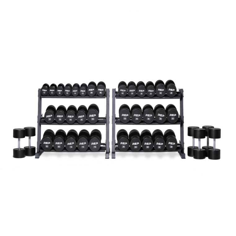 REP Dumbbell Sets 5-100 LB Set Urethane Dumbbell Sets