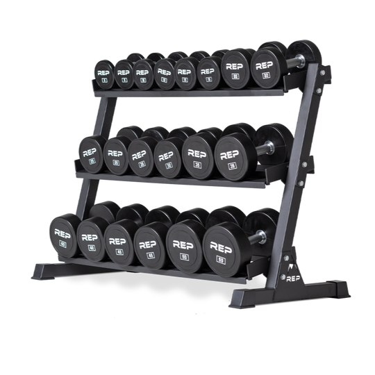 REP Dumbbell Sets 5-50 LB Set Urethane Dumbbell Sets