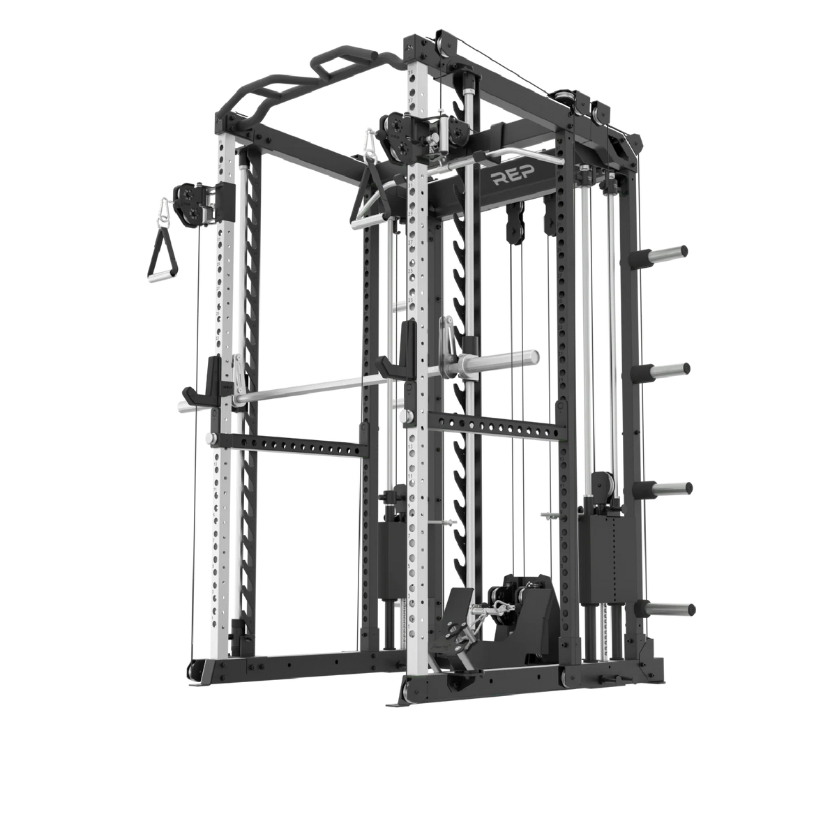 REP Fitness Power Racks Rack + Smith Machine + Cable Attachment / 83" / Stainless Steel Altitude Power Rack