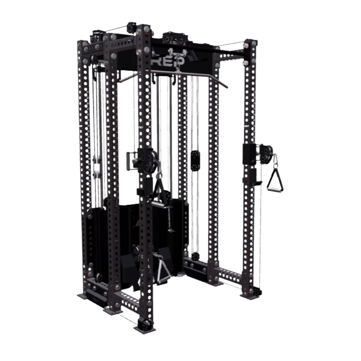 REP Fitness All-In-Ones 6-Post / 80" + 16" / Matte Black Ares 2.0 Builder