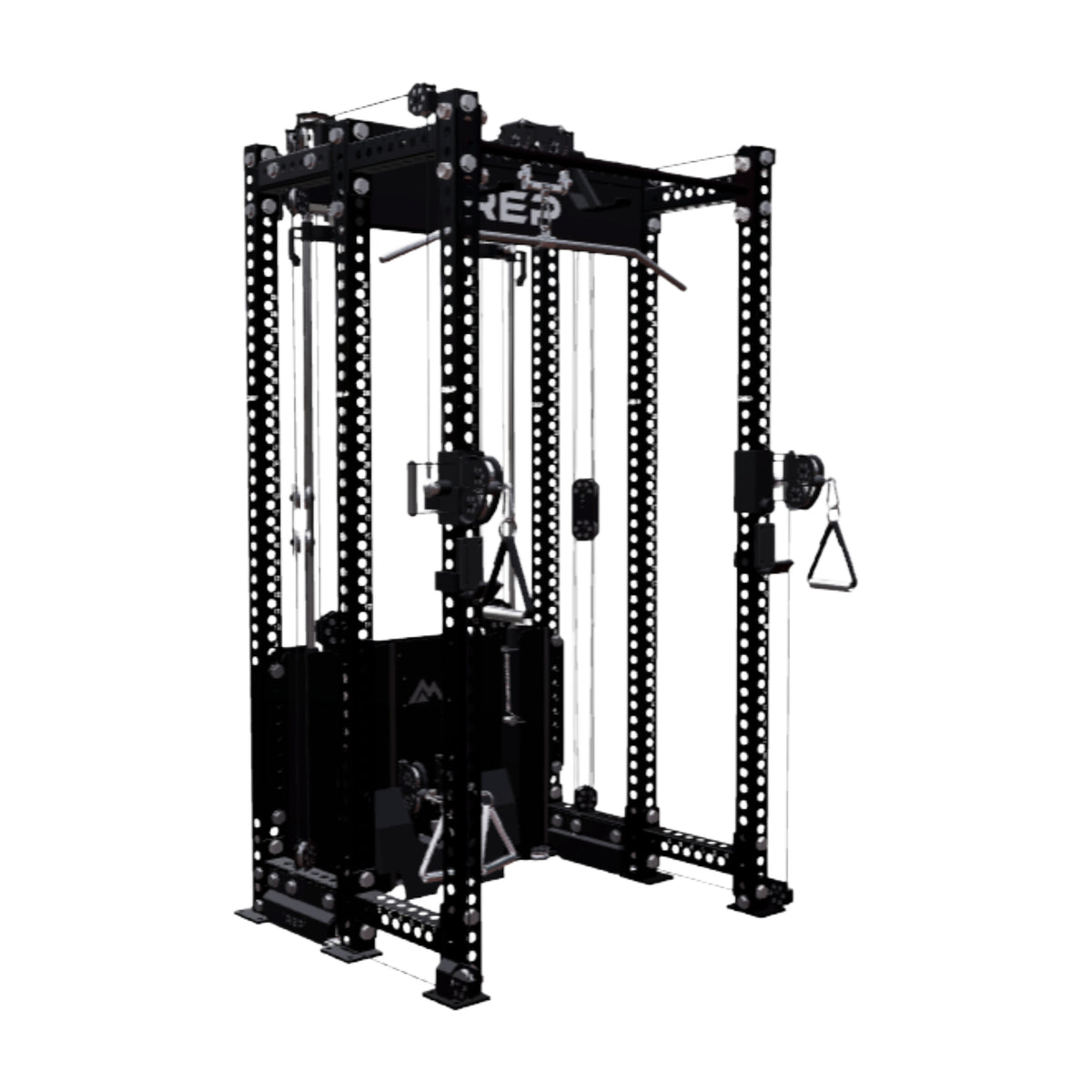 REP Fitness All-In-Ones 6-Post / 80" + 16" / Metallic Black Ares 2.0 Builder