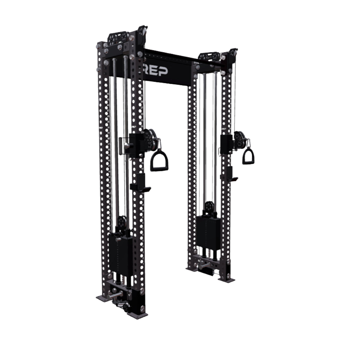 REP Fitness All-In-Ones 4-Post / 80" + 16" / Matte Black Athena Side-Mount Functional Trainer Builder