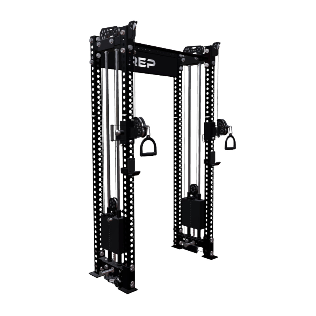 REP Fitness All-In-Ones 4-Post / 80" + 16" / Metallic Black Athena Side-Mount Functional Trainer Builder