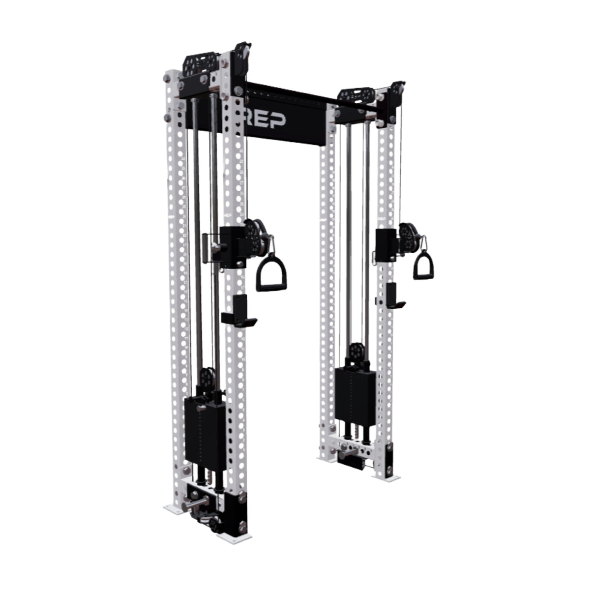 REP Fitness All-In-Ones 4-Post / 80" + 16" / White Athena Side-Mount Functional Trainer Builder