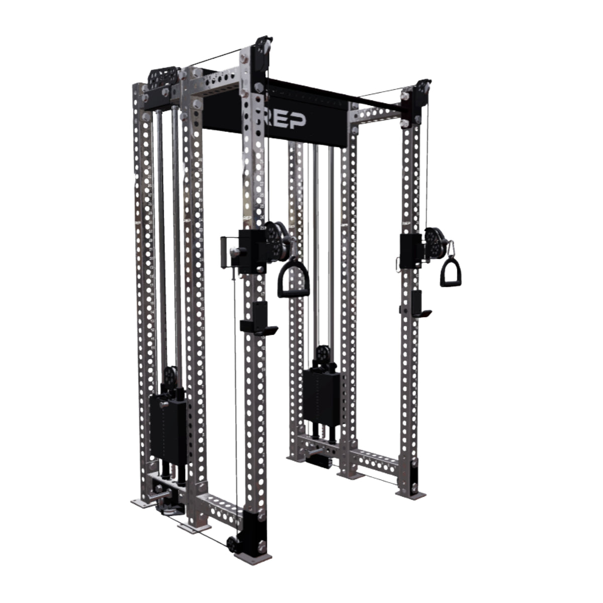 REP Fitness All-In-Ones 6-Post / 80" + 16" / Clear Coat Athena Side-Mount Functional Trainer Builder