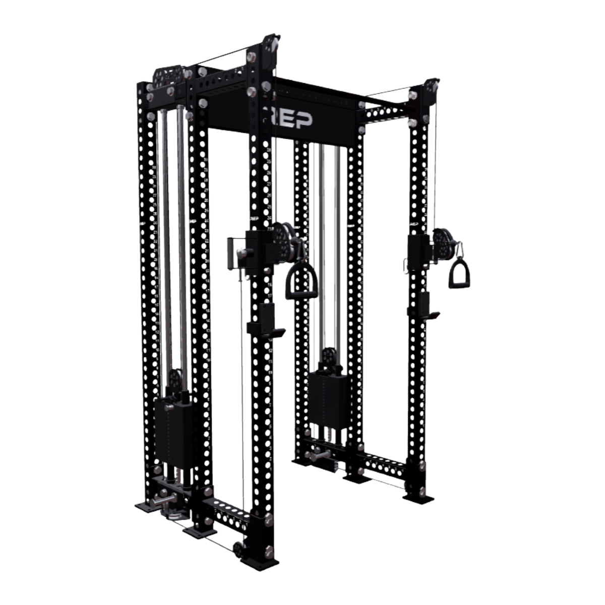 REP Fitness All-In-Ones 6-Post / 80" + 16" / Metallic Black Athena Side-Mount Functional Trainer Builder