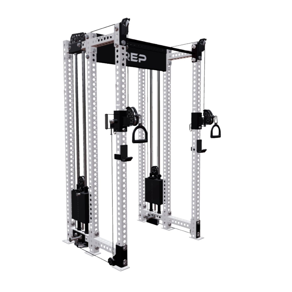 REP Fitness All-In-Ones 6-Post / 80" + 16" / White Athena Side-Mount Functional Trainer Builder
