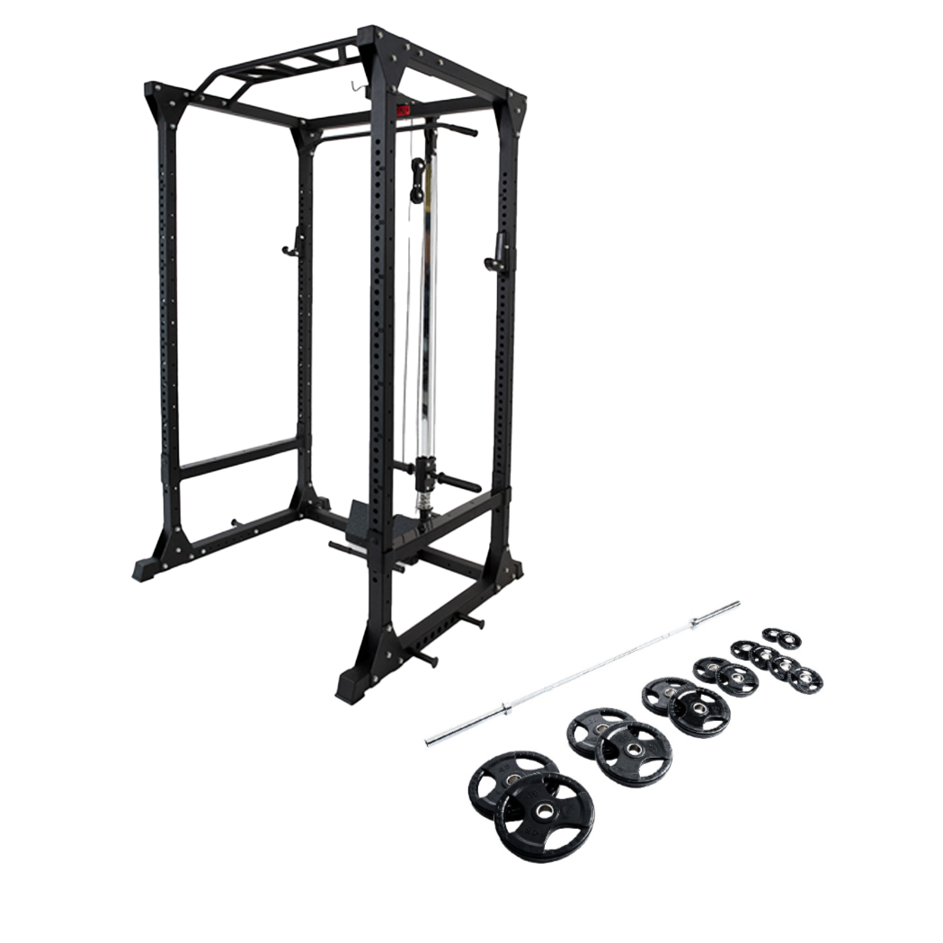 Northern Fitness Power Rack + Lat Pulldown Zenith Power Rack + Plate Set Bundle