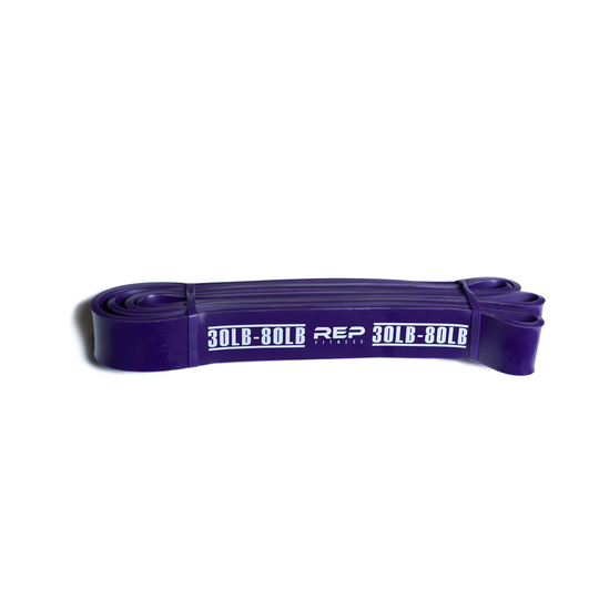 REP Fitness Workout Bands 1.25" 30-80 lb (Purple) Resistance Bands