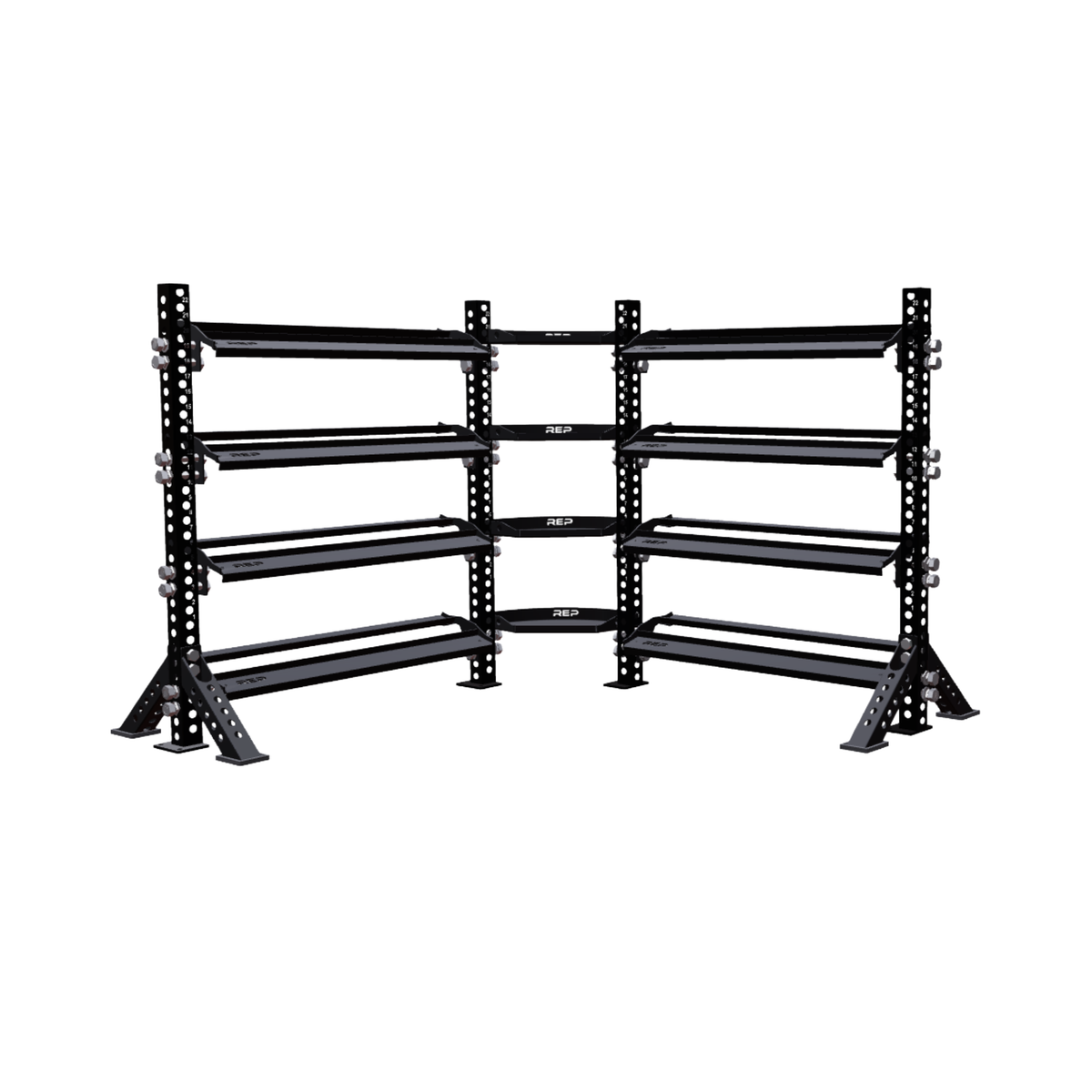 REP Fitness Storage Corner Unit / Metallic Black Stand-Alone Modular Storage System 2.0