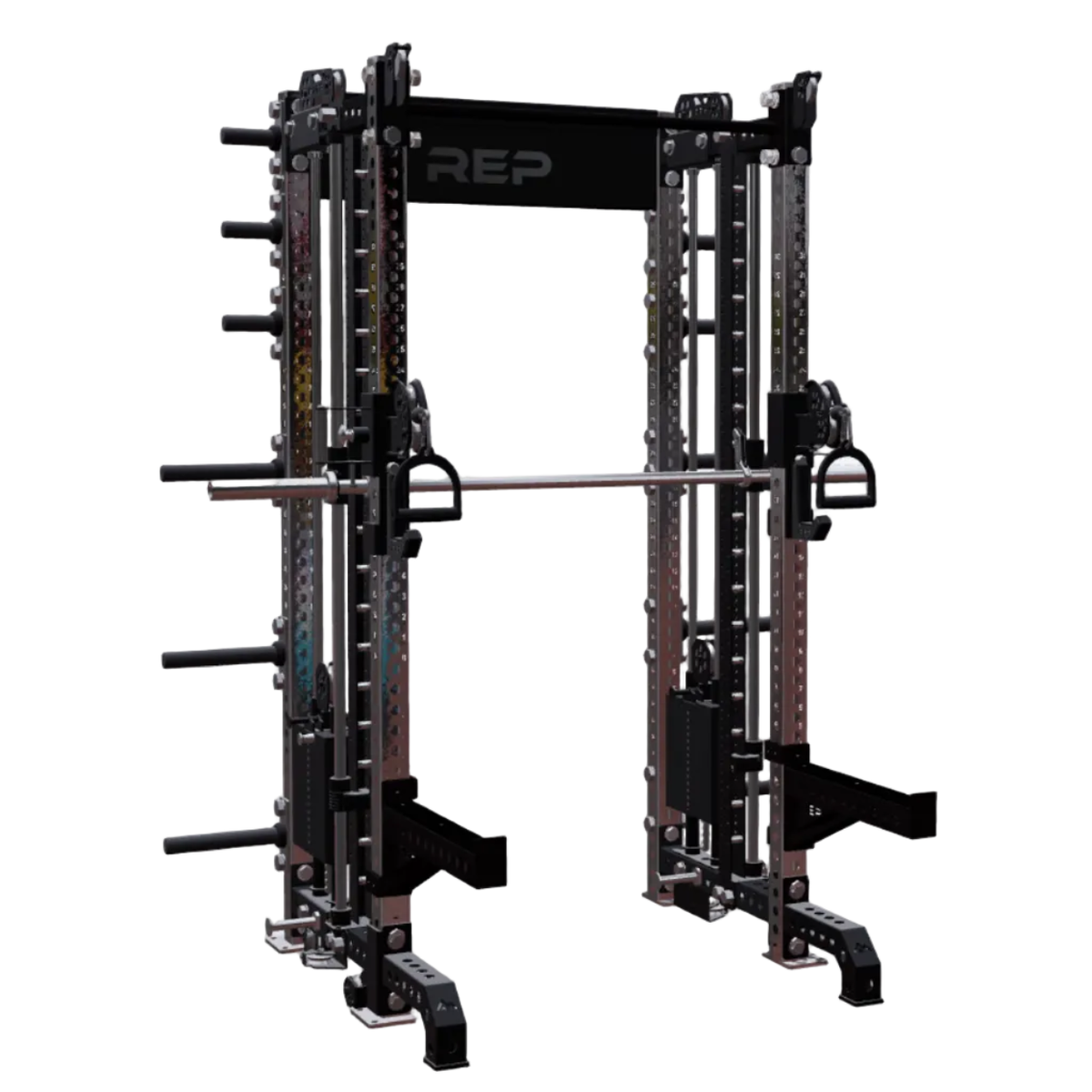 REP Fitness Functional Trainers 4-Post / 80" + 26" / Stainless Steel Summit All-In-One Trainer with Athena